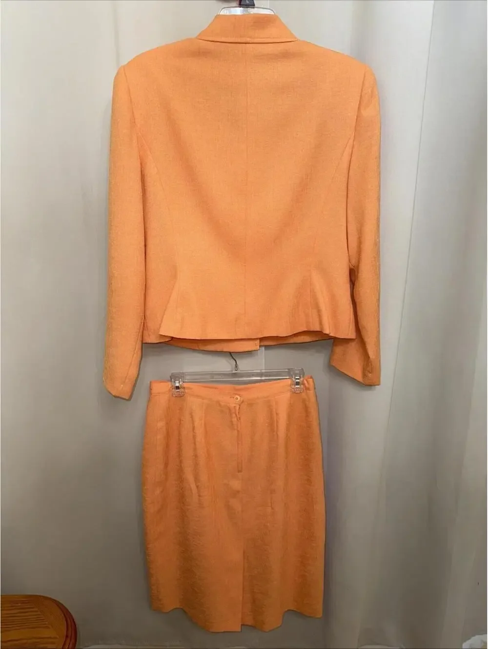 Kasper for A.S.L. Women’s 2-Piece Orange Skirt Suit Blazer & Skirt Set Size 12